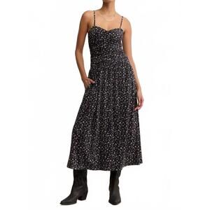 black midi short sleeve dress Ulla Johnson Cotton Othella Midi Dress - Black